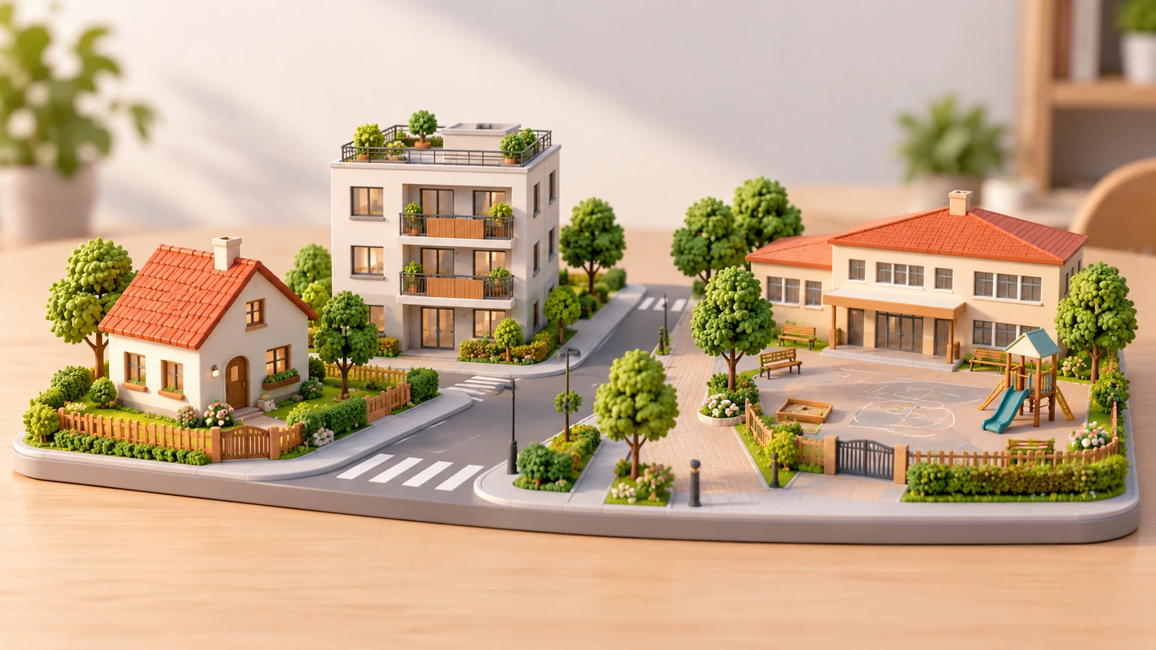 Des logements, des trajets, une école
